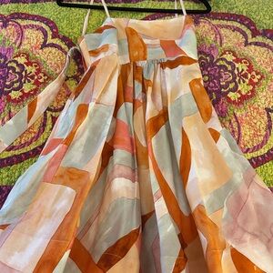 Colorful Abstract Strapless Dress